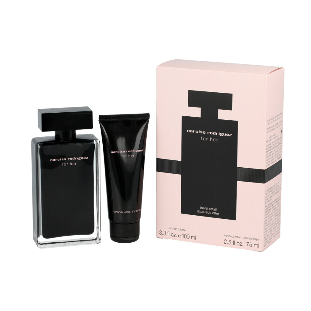Narciso Rodriguez for her travel retail eau de toilette 100ml + body lotion 75ml