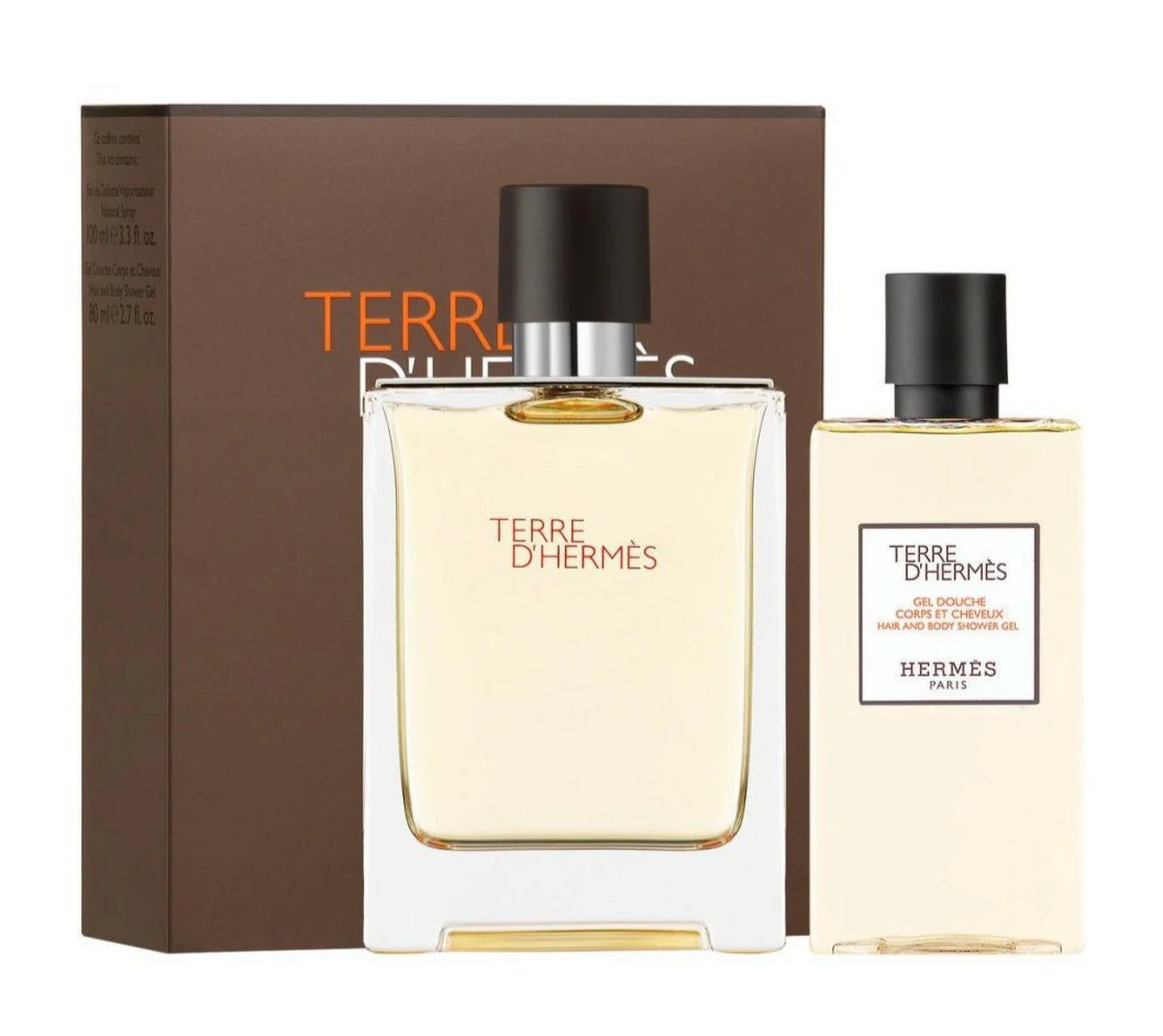 Terre d'hermès eau givrée kit eau de parfum 100ml + hair and body shower gel 80ml