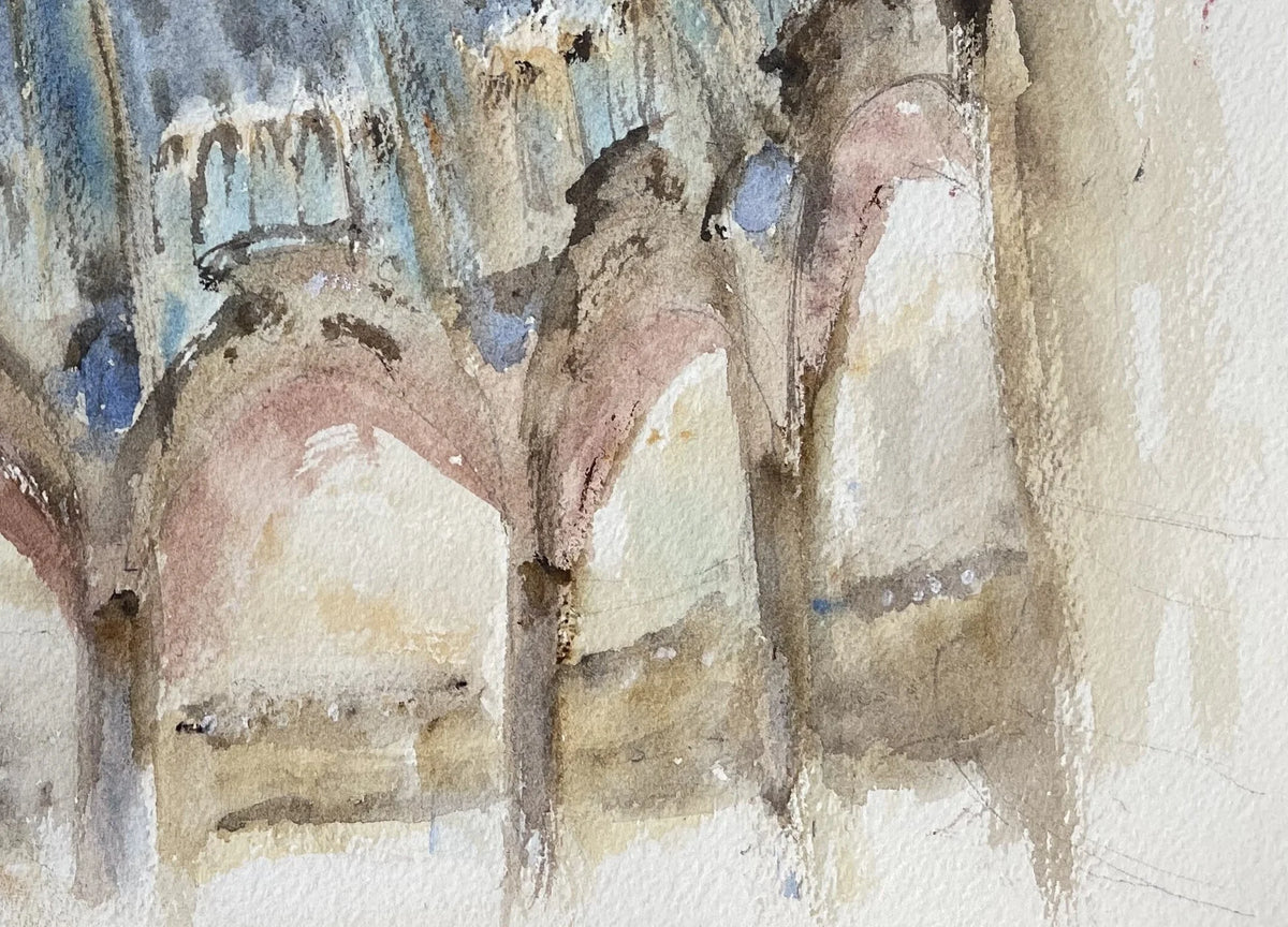 The Galeries Lafayette Dome Original watercolor painting
