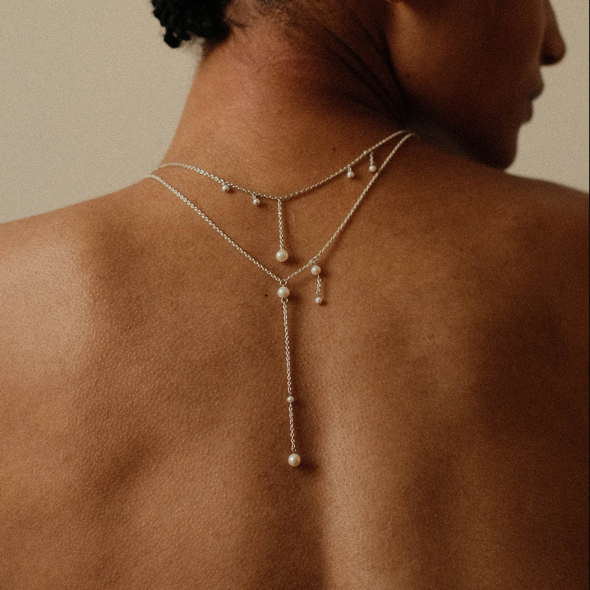 Underwater Snowfall Drop Necklace
