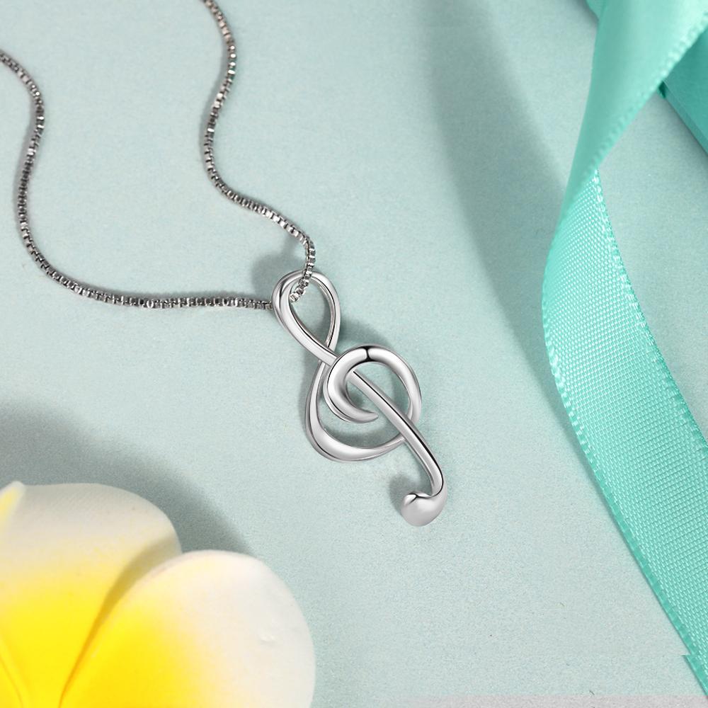 Silver Color Musical Note Necklaces & Pendant Necklace for women