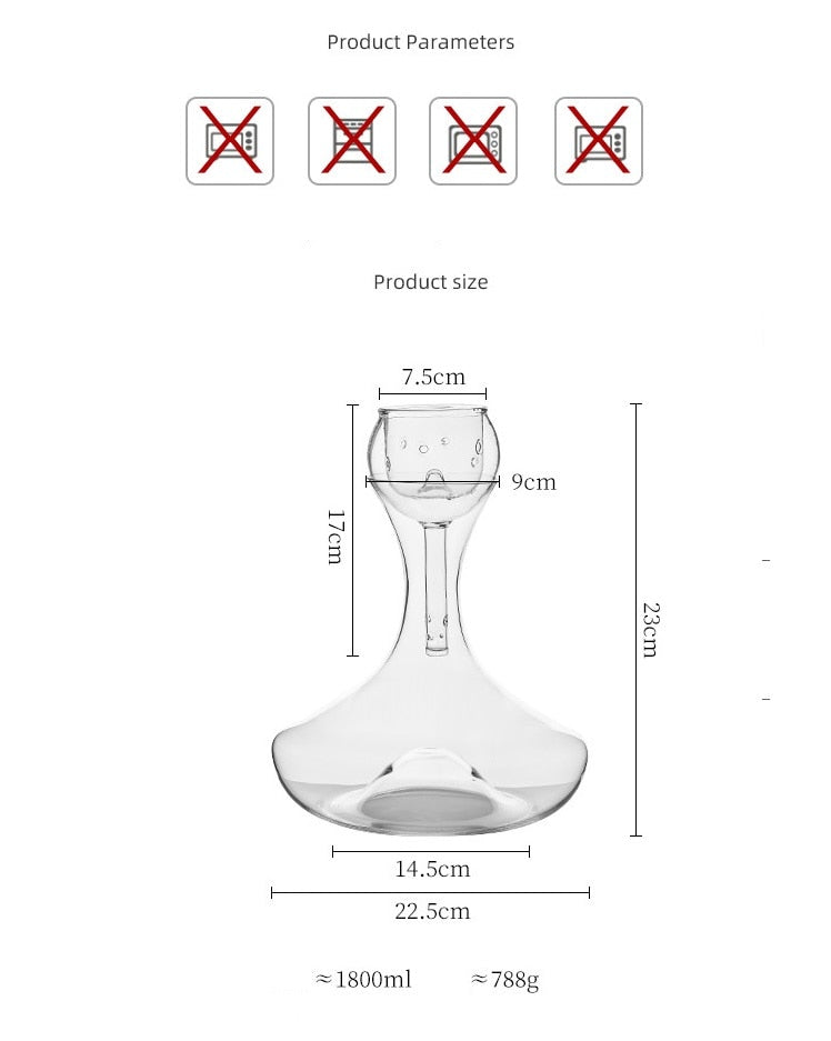 Handmade Crystal big decanter 1800ml