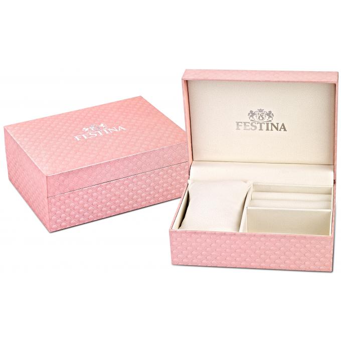 FESTINA Montre Festina Mademoiselle F20223-1 - Montre Cristaux Acier Ronde Femme