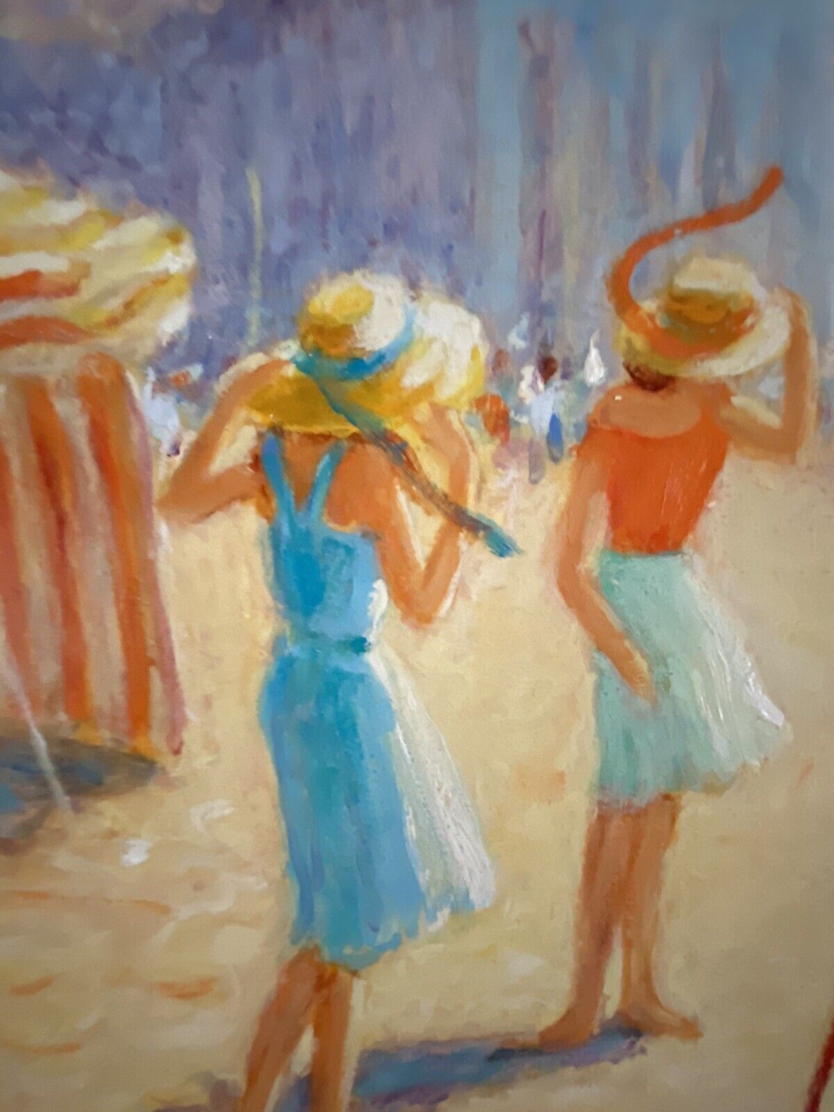 Claude Fossoux Oil On Canvas Authentic Painting and Signed 64X54cm