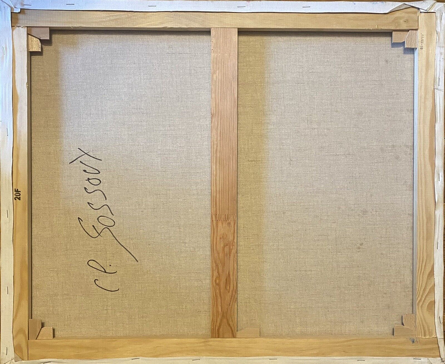 Claude Fossoux Oil On Canvas Authentic Painting and Signed 73cmX60cm