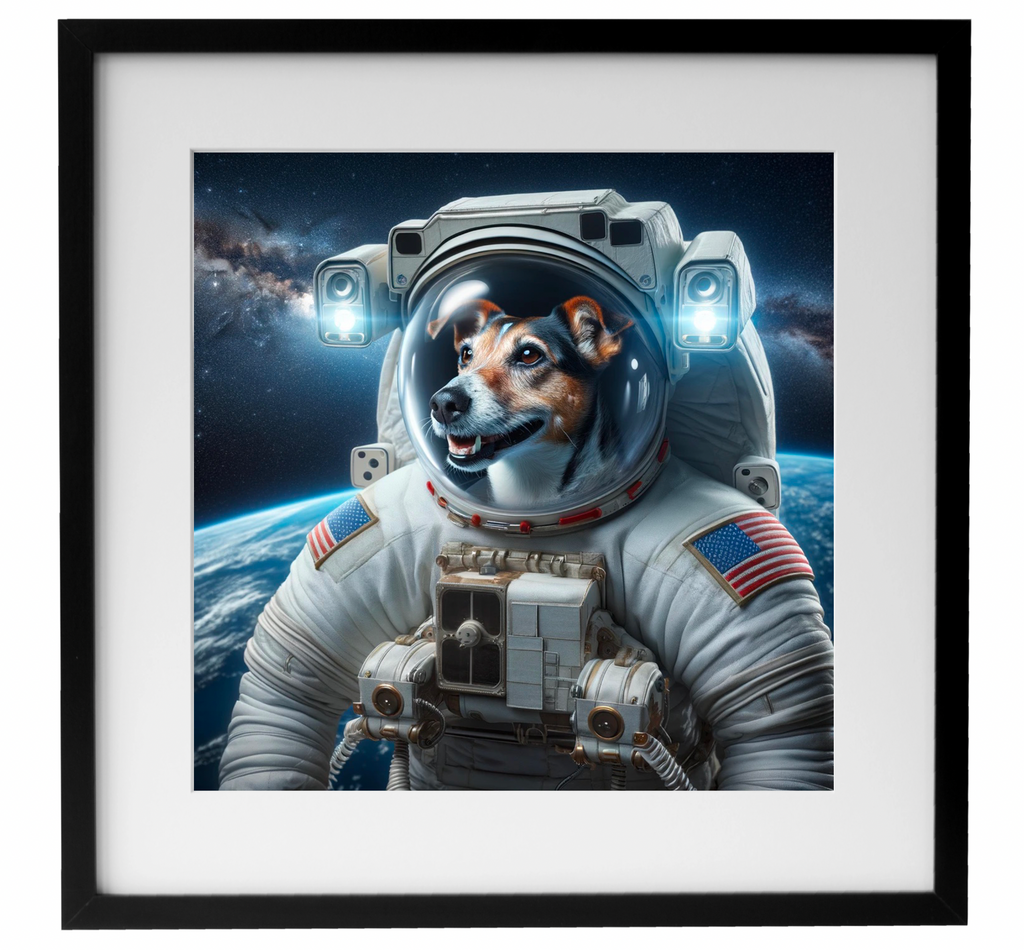Dog astronaut artwork