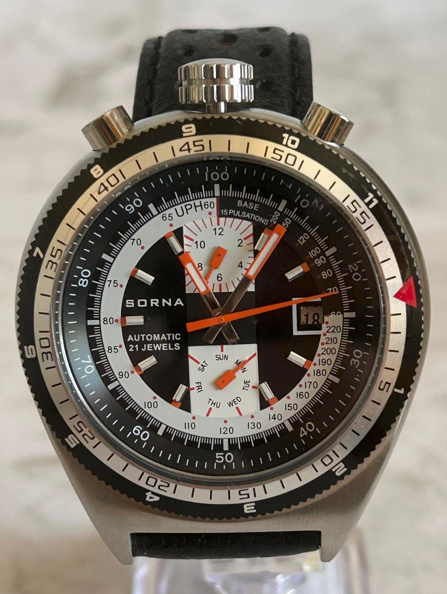 SORNA Bullhead Automatic Watch – Tachymeter Scale