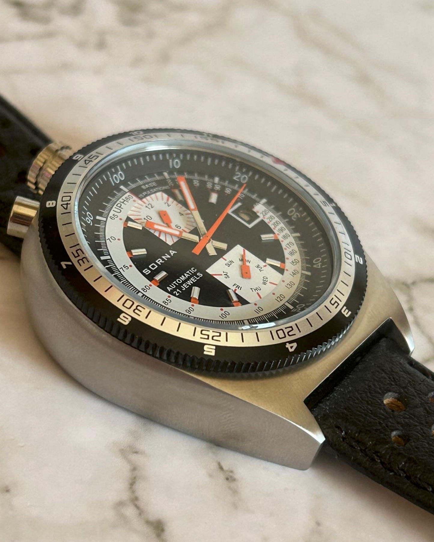 SORNA Bullhead Automatic Watch – Tachymeter Scale
