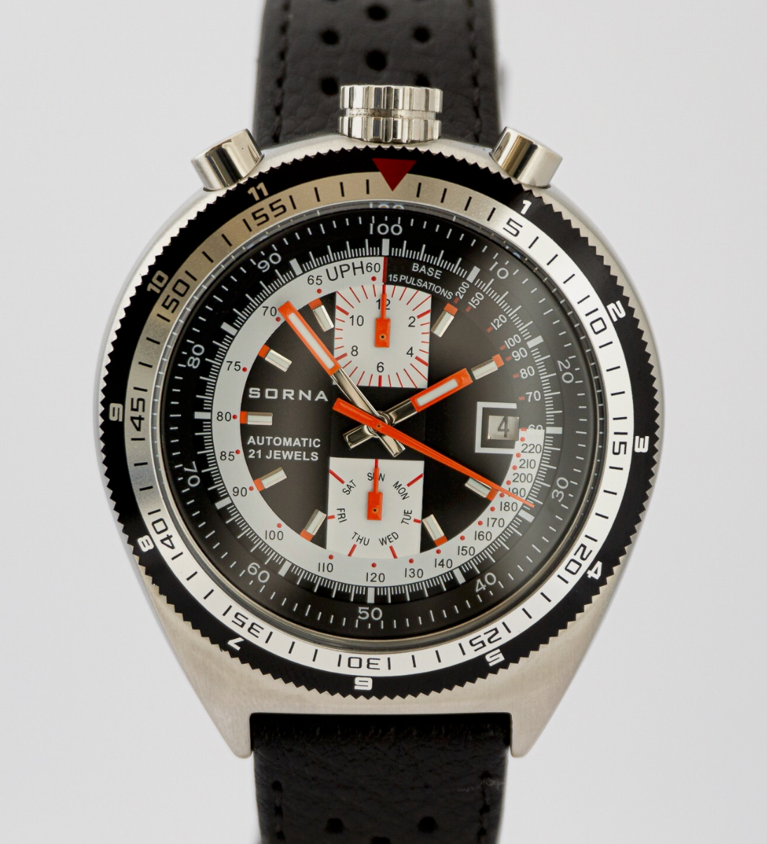 SORNA Bullhead Automatic Watch – Tachymeter Scale