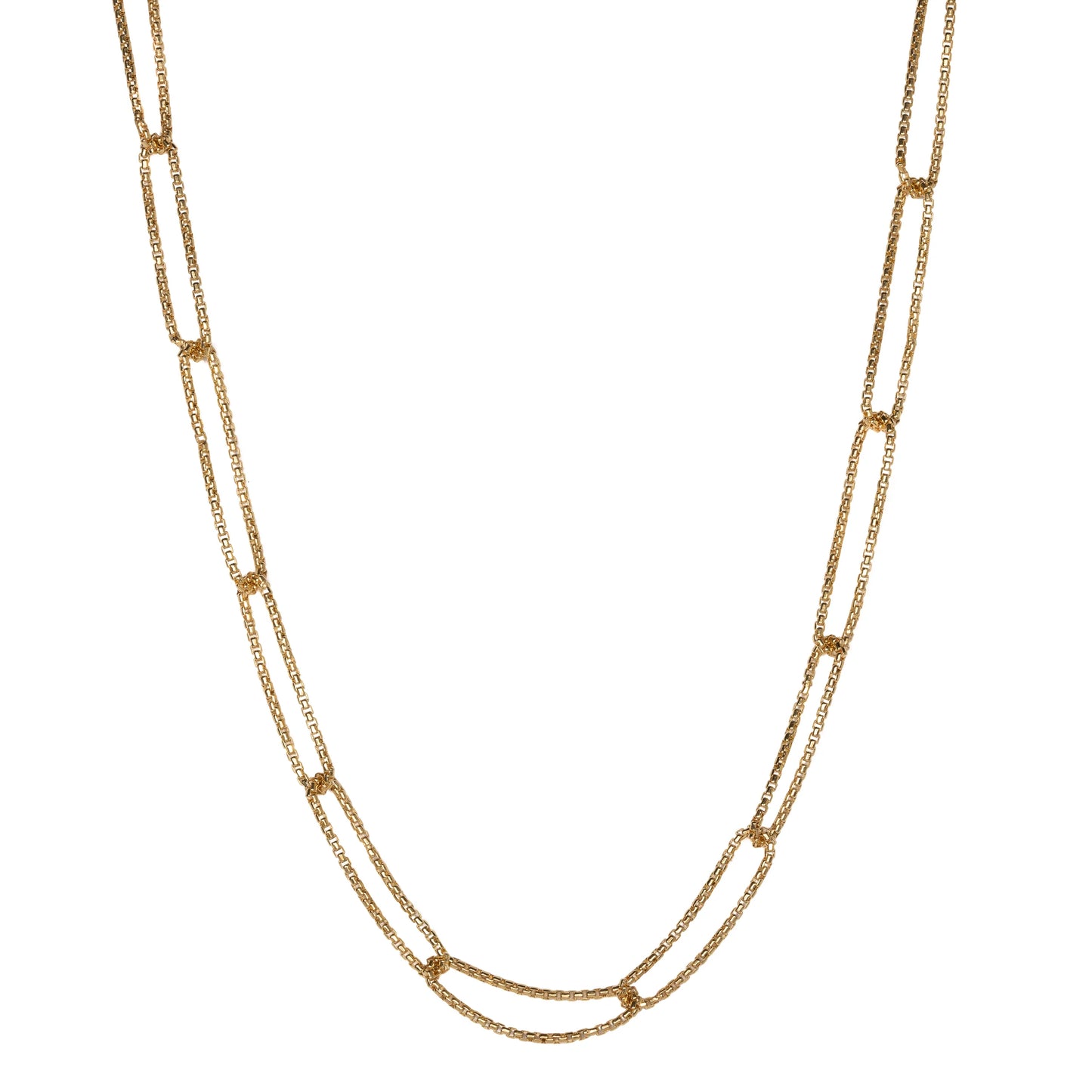 Clara Cloe Mesh Necklace in 925 Sterling Silver, 24 kt Yellow Gold Plated