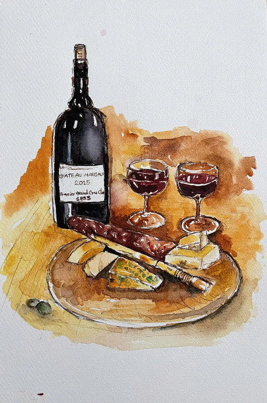 Gourmet Palette Original watercolor painting