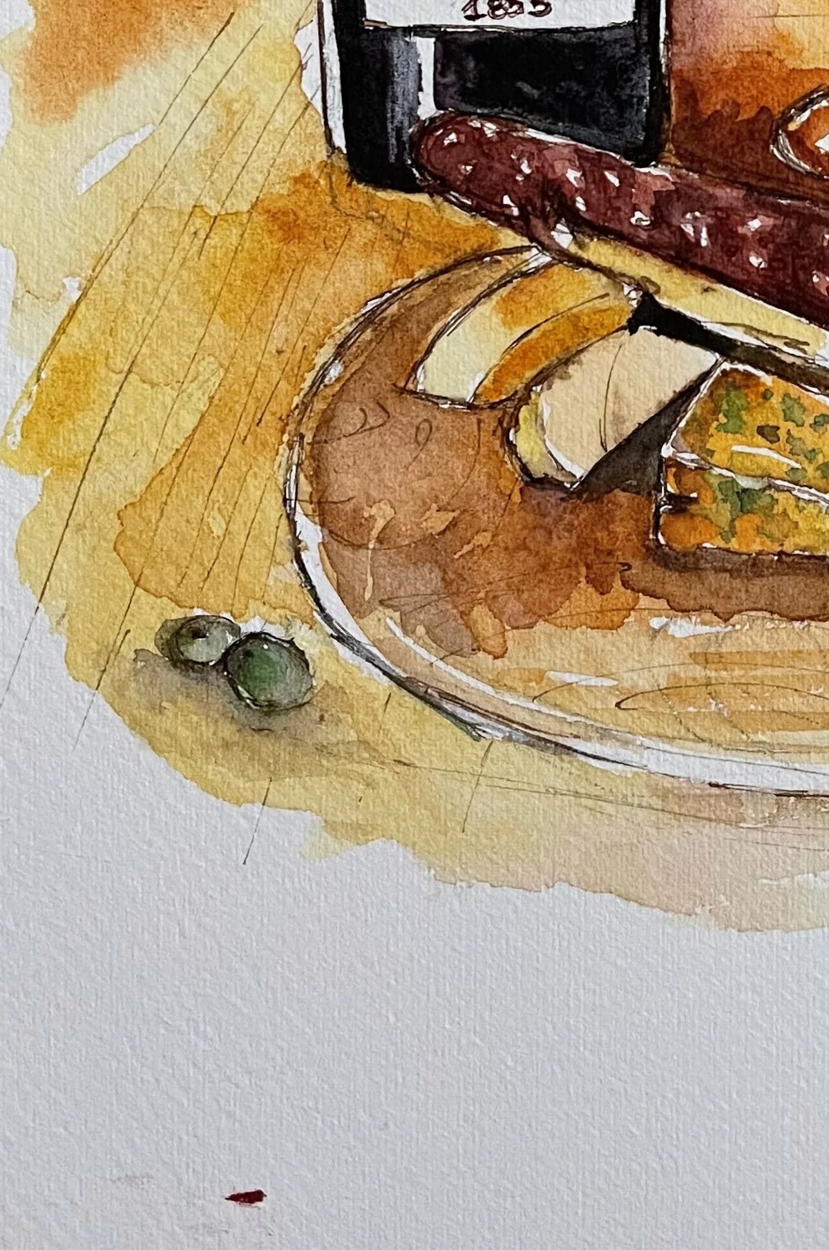 Gourmet Palette Original watercolor painting