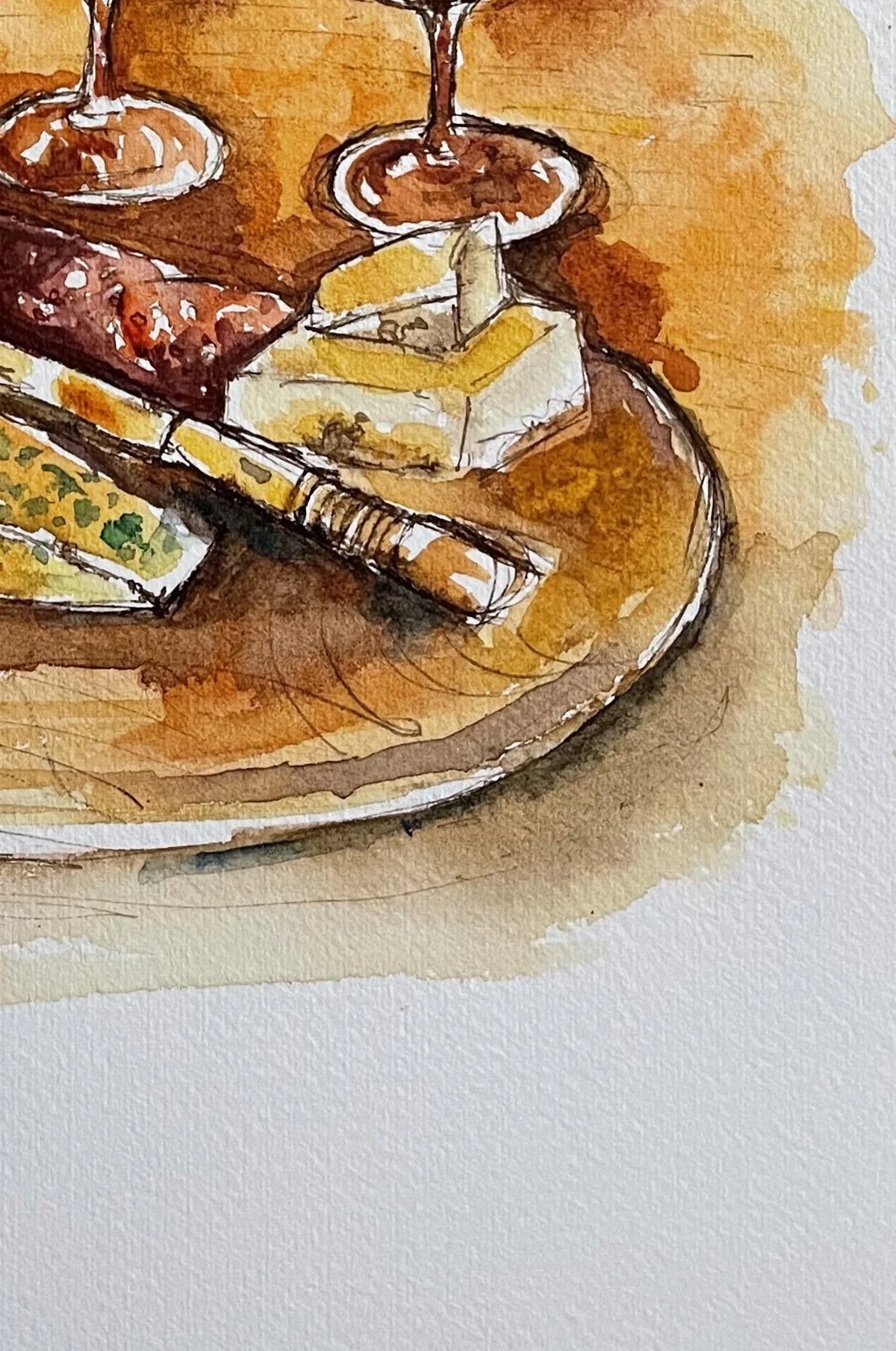 Gourmet Palette Original watercolor painting