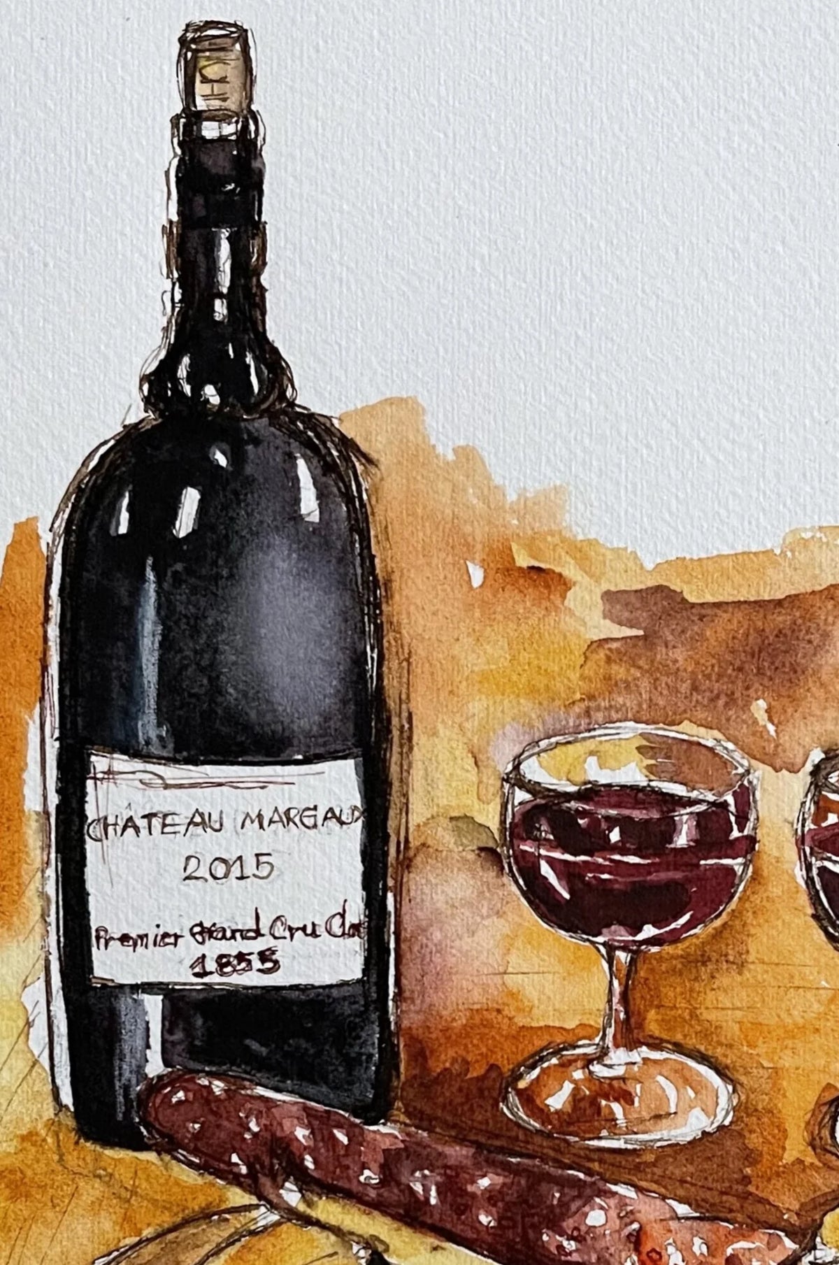 Gourmet Palette Original watercolor painting