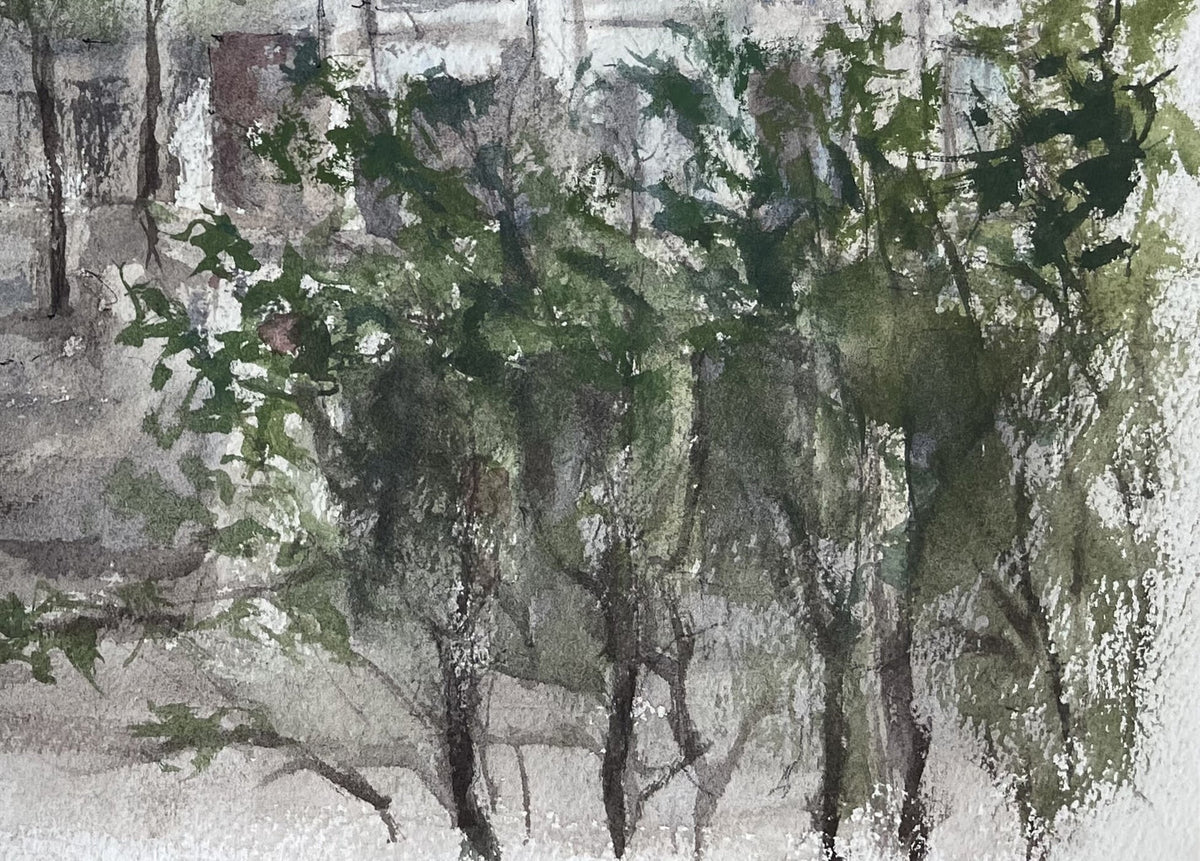 Morning Calm on Place Colette Original watercolor painting