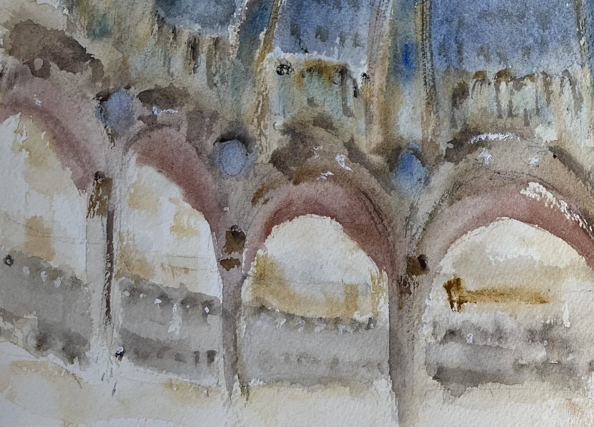 The Galeries Lafayette Dome Original watercolor painting