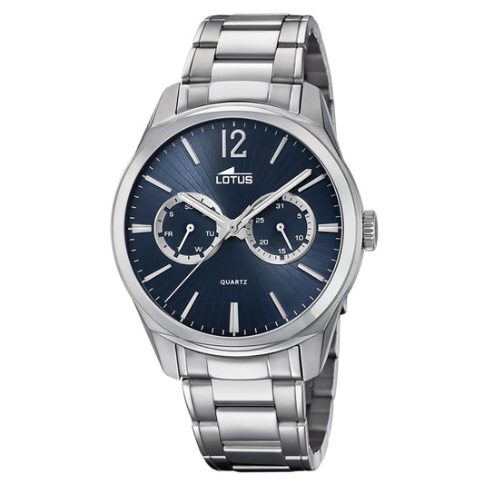 LOTUS Homme avec Boîtier Rond 40.5 mm et Bracelet Acier Gris 18373/3