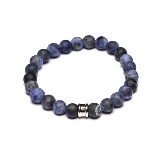 Gemini Bracelet Sodalite Alpha Bleu Mat - M 20 cm
