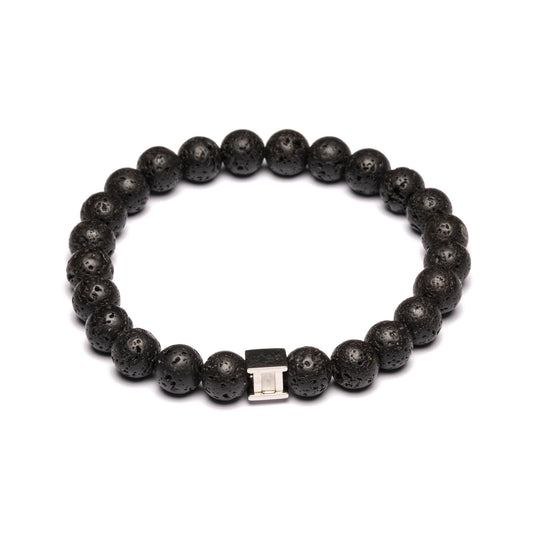 Gemini Bracelet Black lava - M 20cm - G12M
