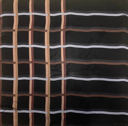 Gucci 100% silk scarf pattern 87X87cm, authentic, new