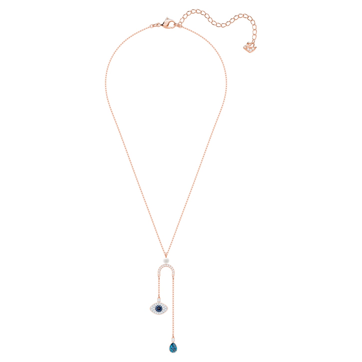 Swarovski Crystal Evil Eye Blue Pendant Rose Gold Necklace – Amour Design  Jewellery